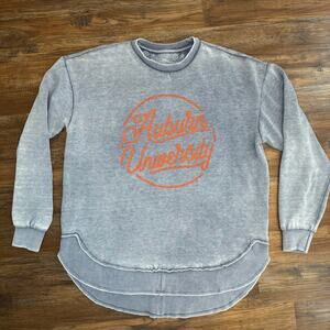 Pressbox SMALL gray Auburn University weathered poncho sweatshirt War Eagle